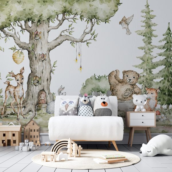 Foto murale Biseda me Kafshët e Pyllit