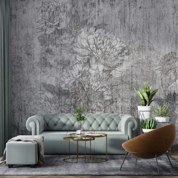 Foto murale Lule në një sfond betoni