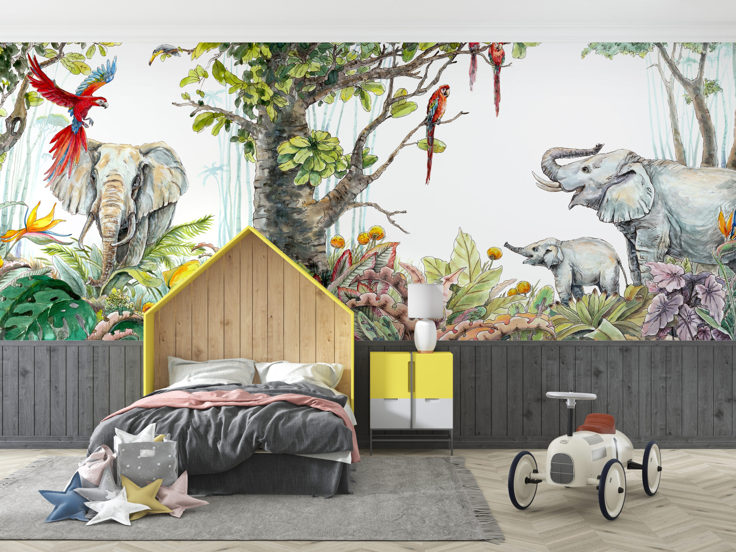 Foto murale Harmonia Tropikale me Kafshët