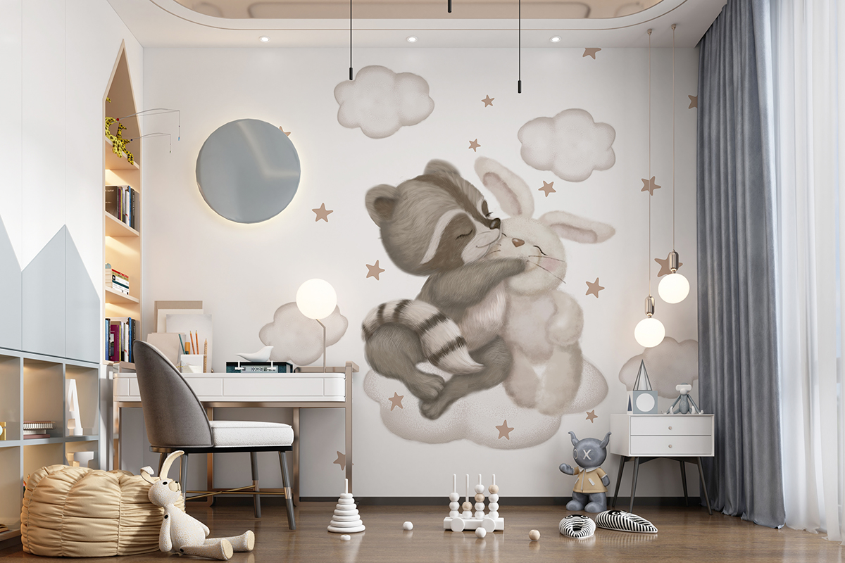 Foto murale Miqtë në Re