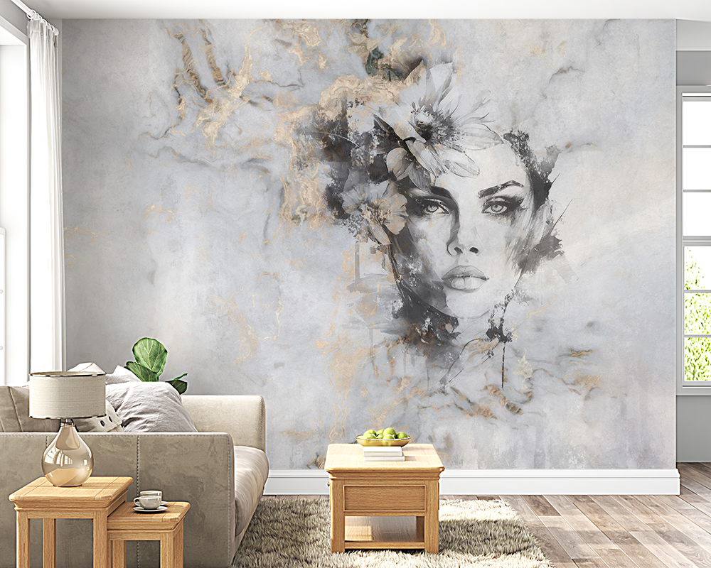 Foto murale Grua në mermer