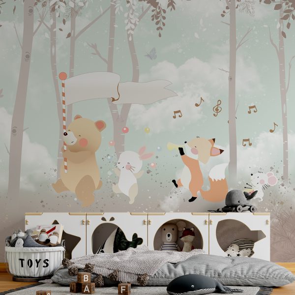 Foto murale Muzikantët e Kafshëve