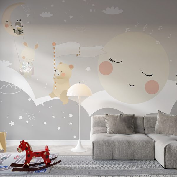 Foto murale Kafshë të lezetshme në një aventurë nate