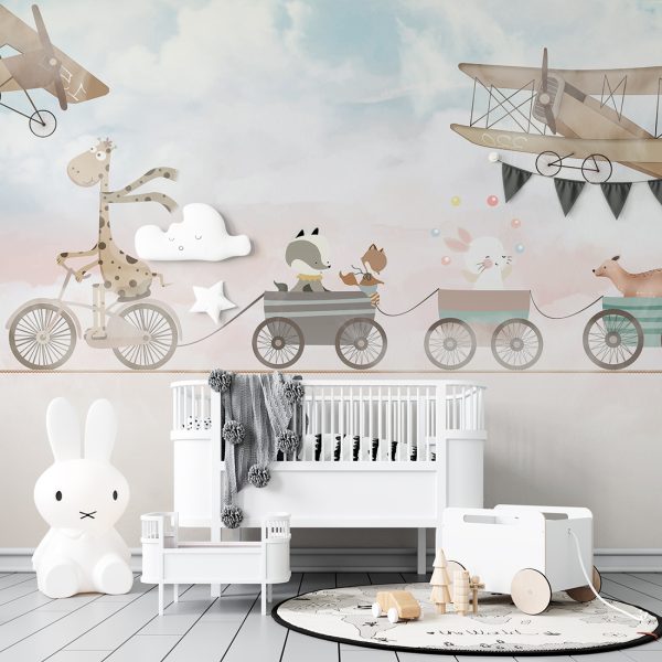 Foto murale Kafshët në një litar