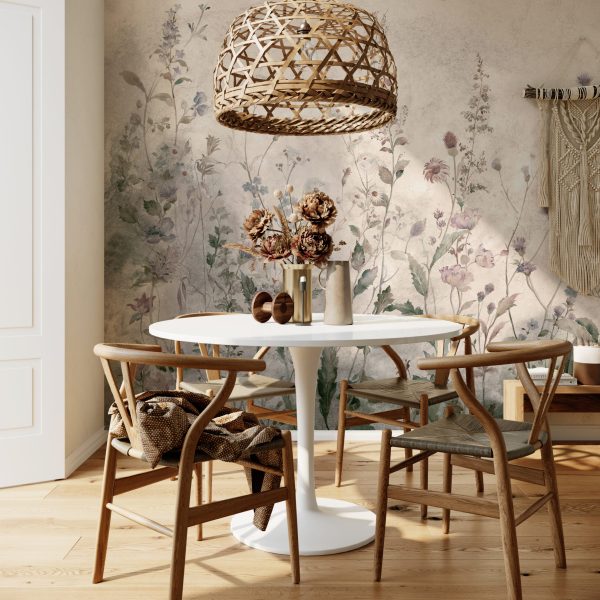 Foto murale Lule të ajrosura në tone bezhë