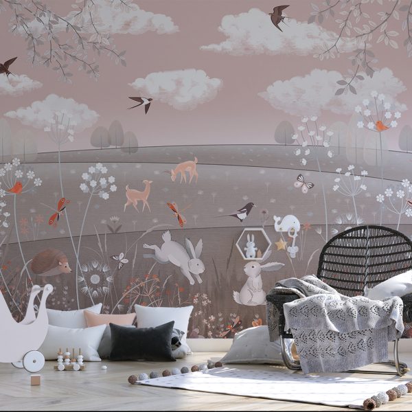 Foto murale Livadh me kafshë