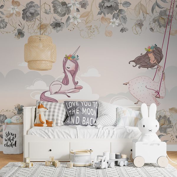 Foto murale Princesha dhe Njëbrirëshi