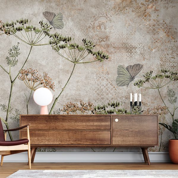 Foto murale Lulet e koprës në një sfond të modeluar