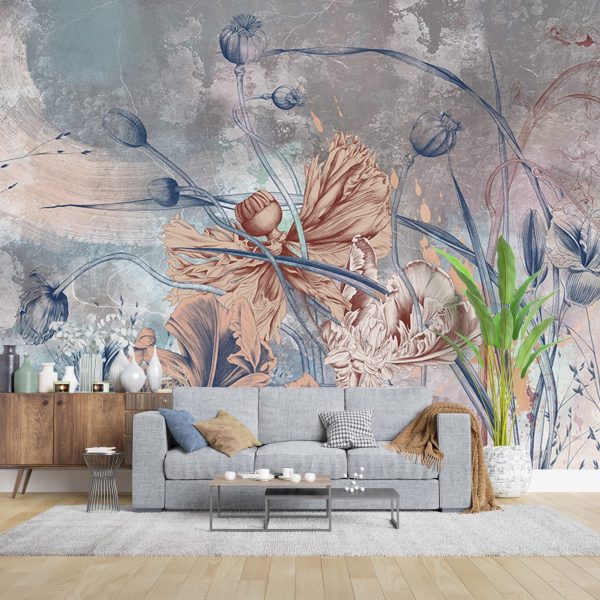 Foto murale Lule të prekura me një furçë