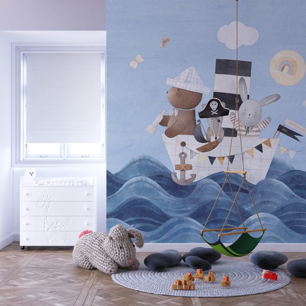 Foto murale Kafshët në anije