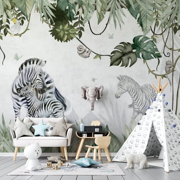 Foto murale Zebrat që përqafojnë