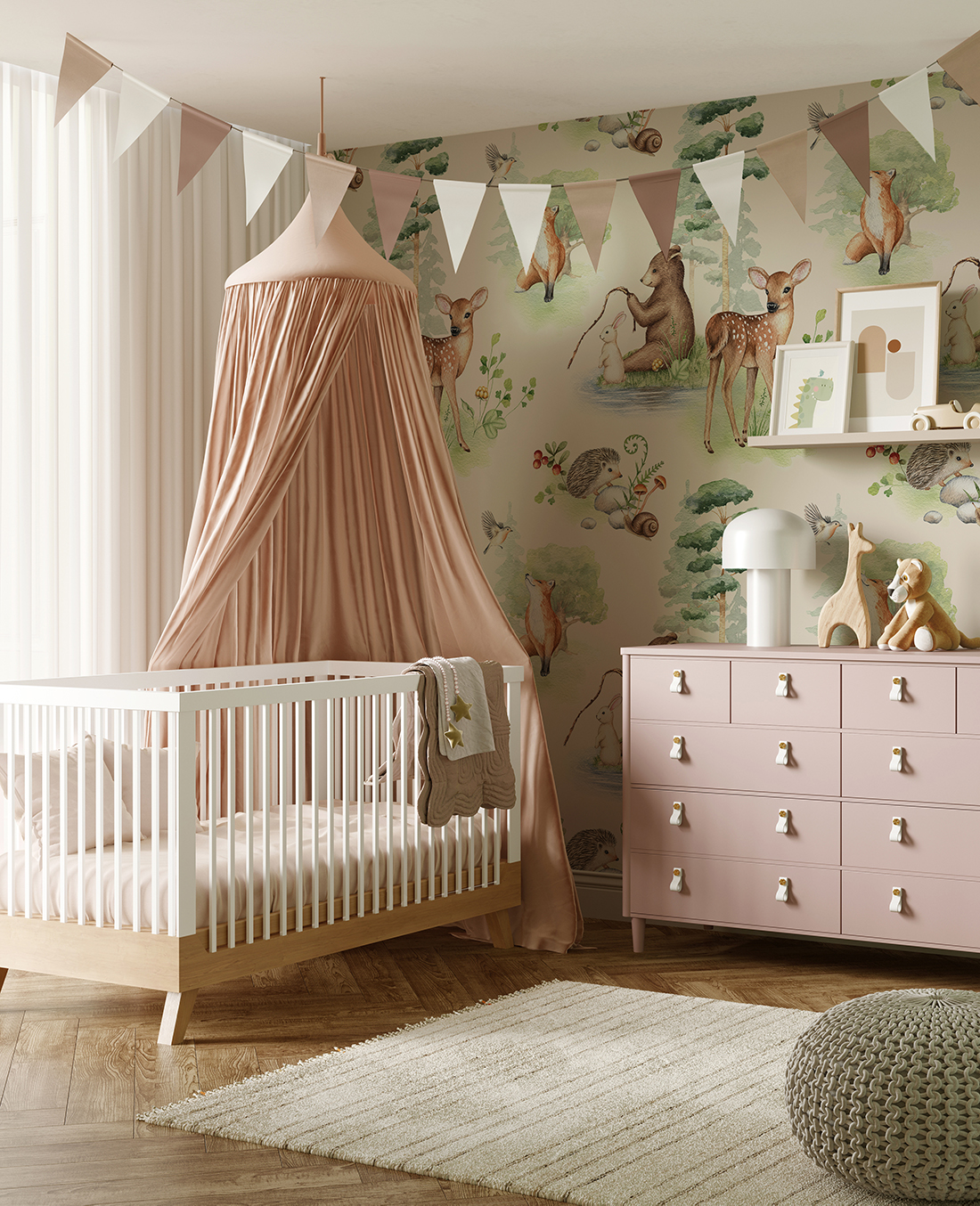 Foto murale Pyll i lëndinës me kafshë