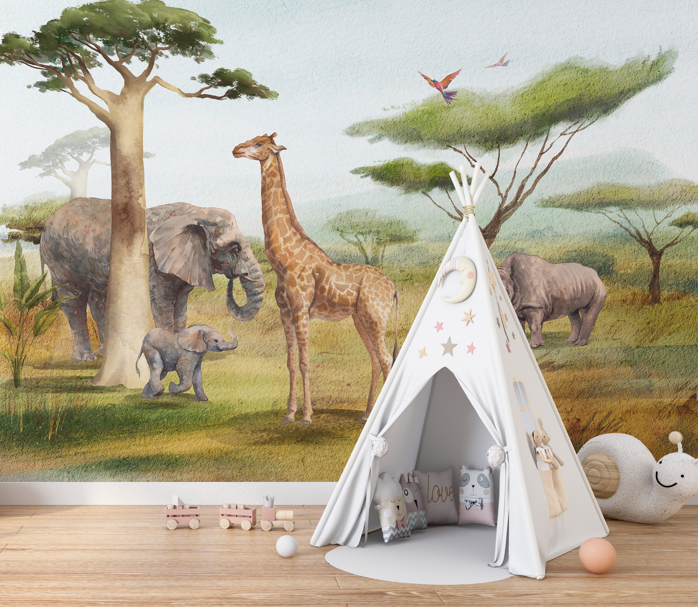 Foto murale Safari me Kafshë