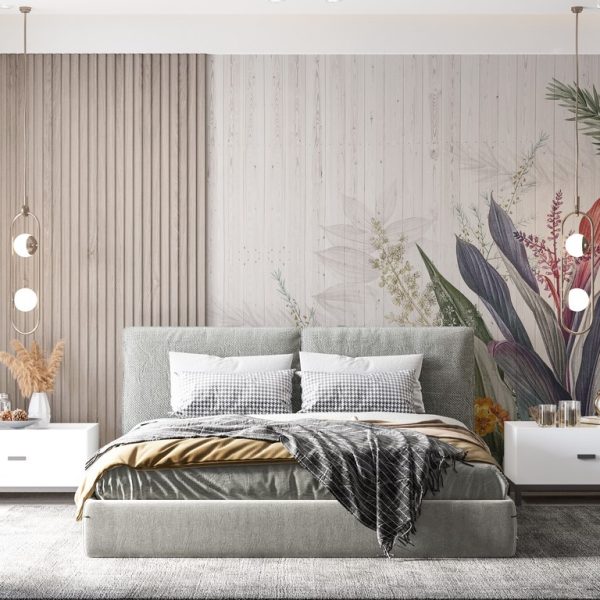 Foto murale Buqetë me gjethe blu