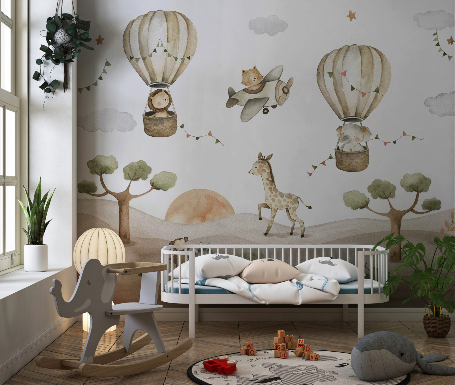 Foto murale Balonat mbi Afrikë