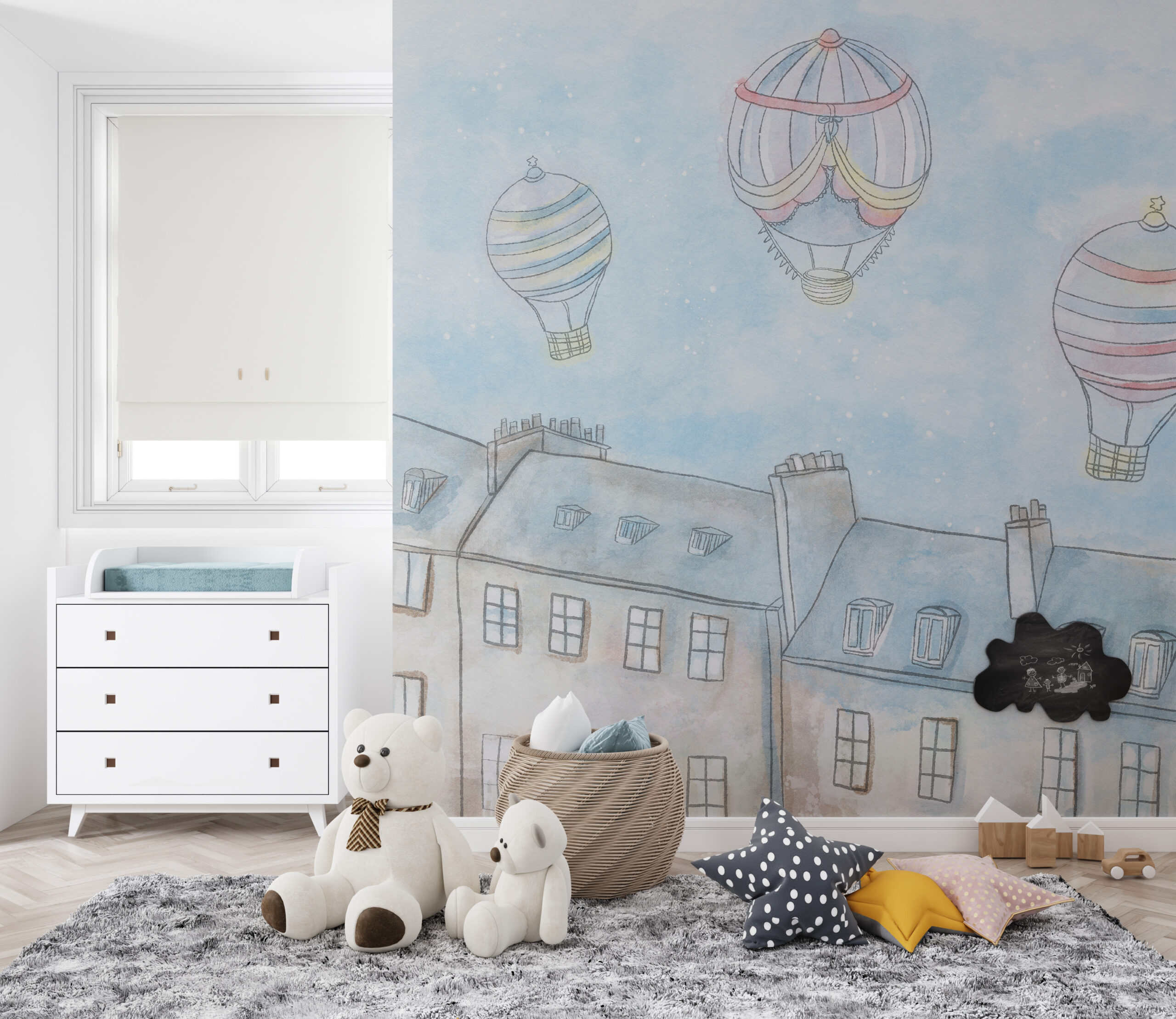 Foto murale Balona mbi qytet