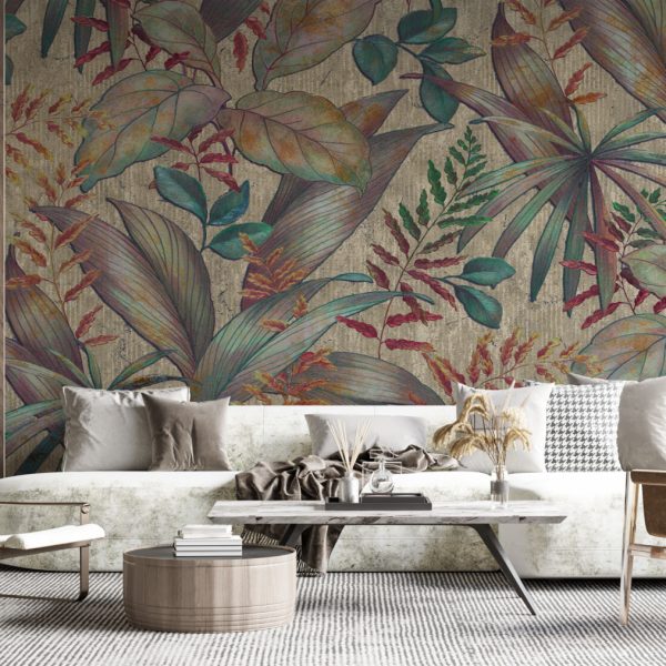 Foto murale Gjethe tropikale shumëngjyrëshe