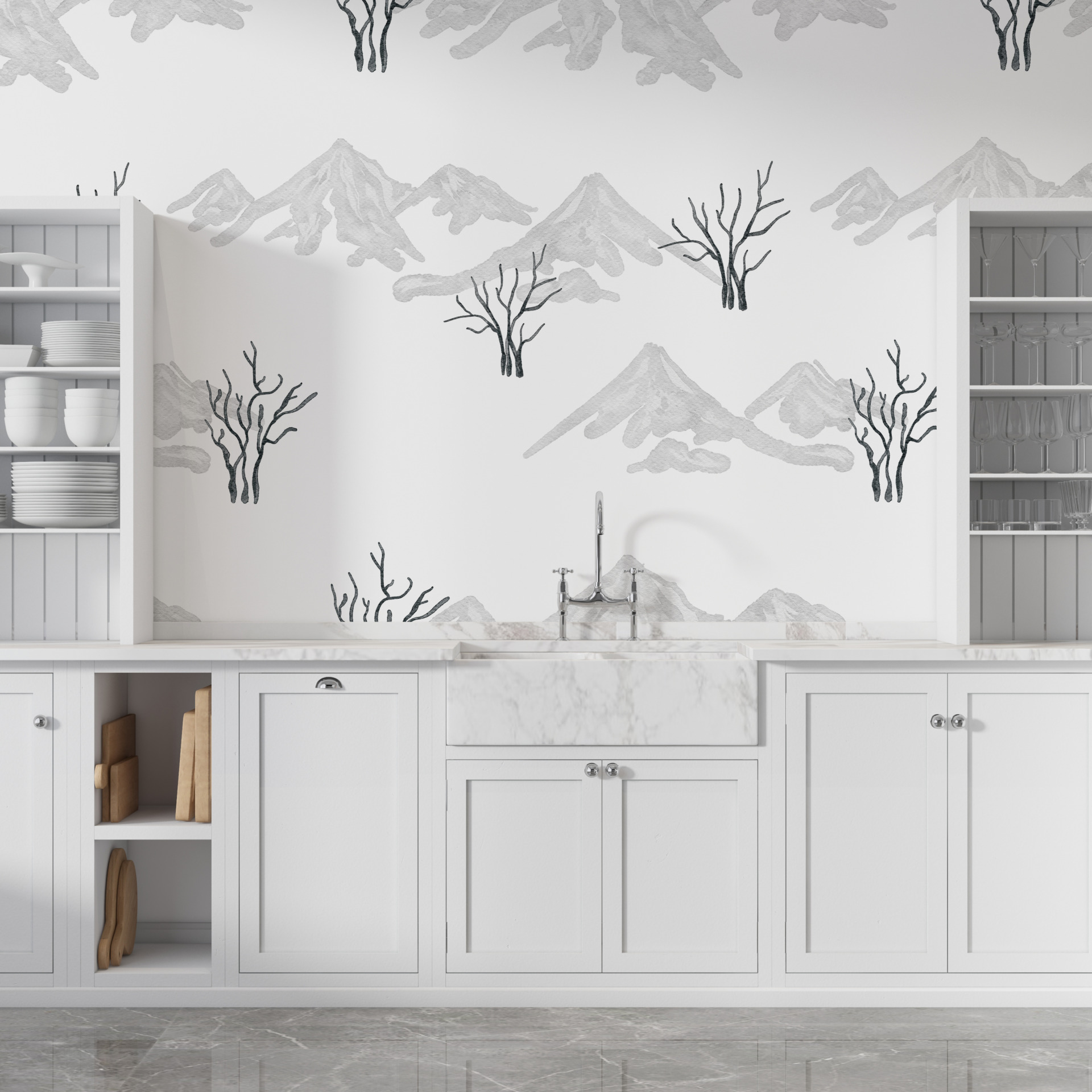 Foto murale Malet e Bardha