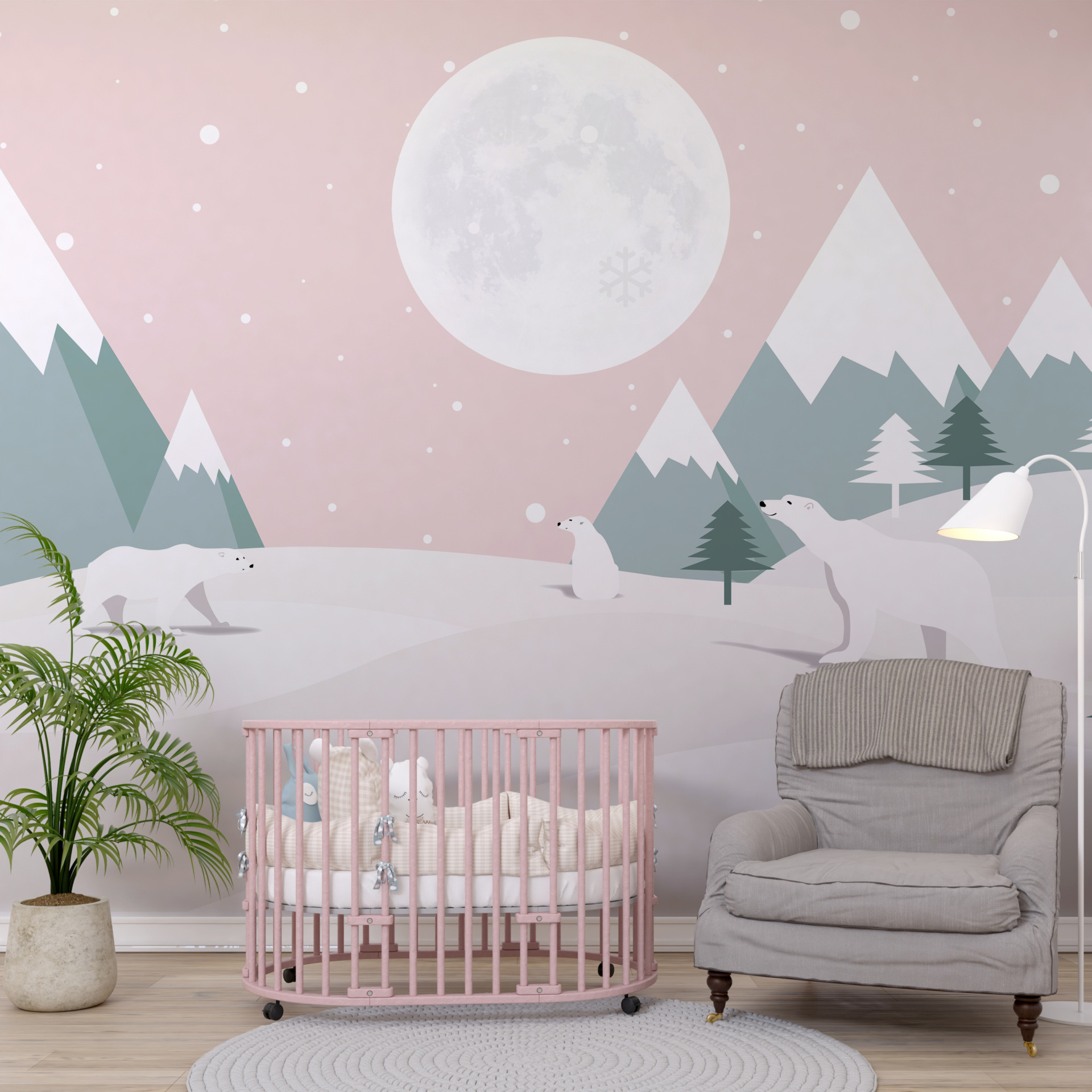 Foto murale Arinjtë e Bardhë dhe Hëna