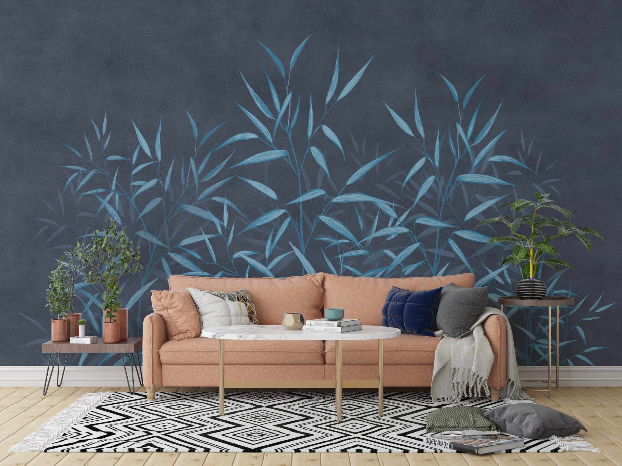 Foto murale Gjethe blu