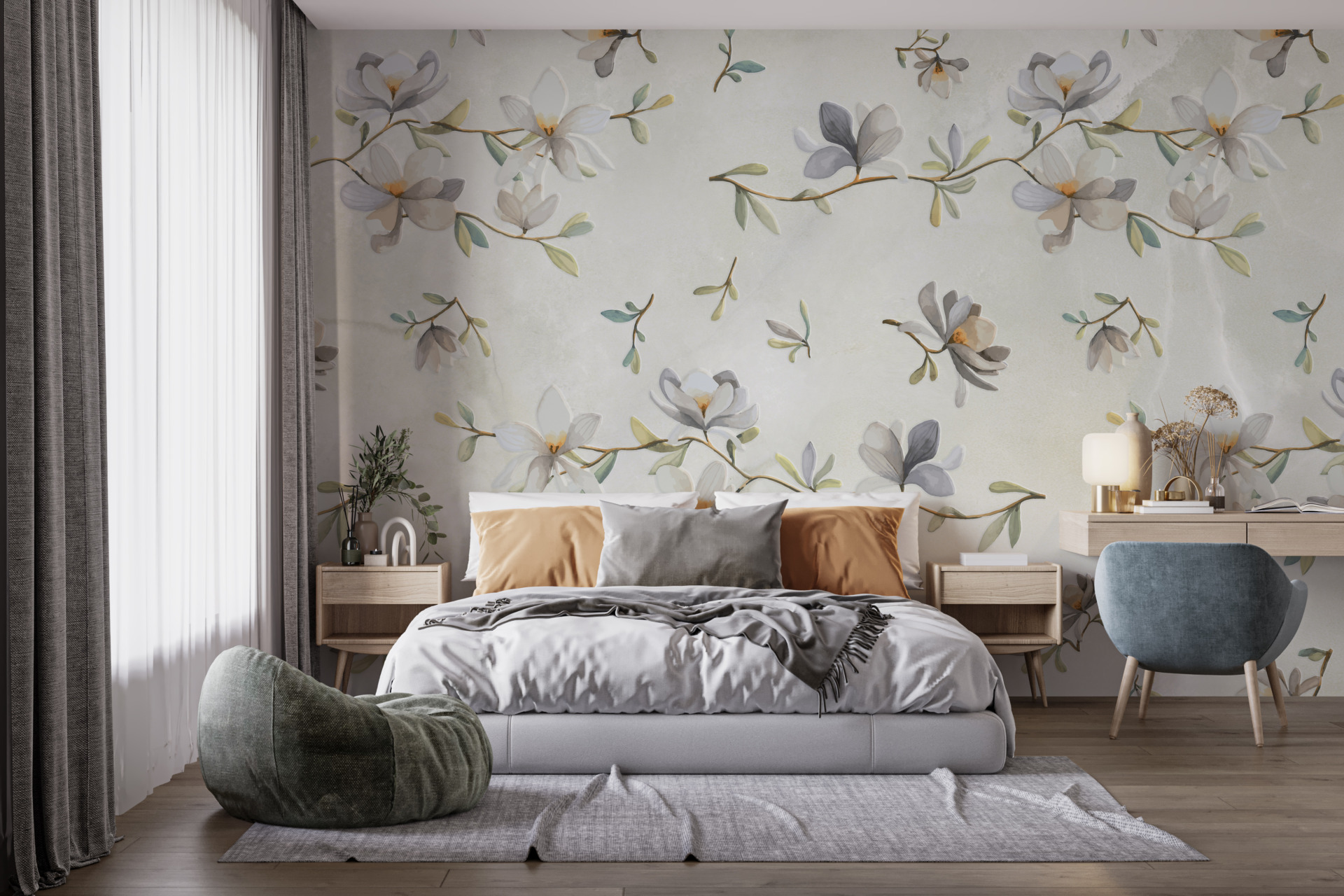 Foto murale Lule pranvere blu