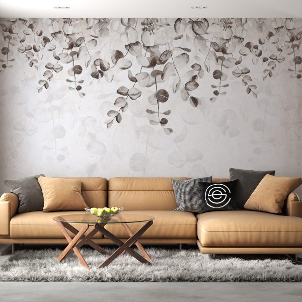 Foto murale Ivy në gri