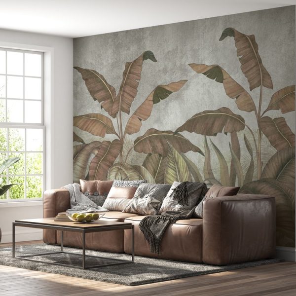 Foto murale Bronz me gjethe bananeje