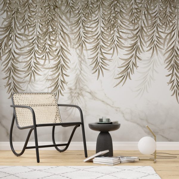 Foto murale Gjethe bronzi mbi mermer