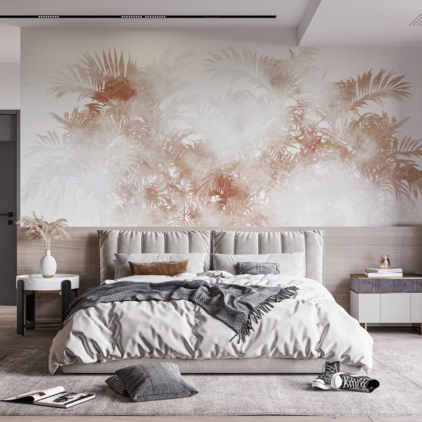 Foto murale Palma kafe në mjegull