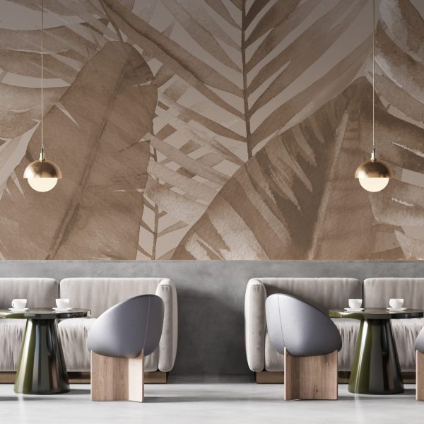 Foto murale Gjethe të palmës kafe