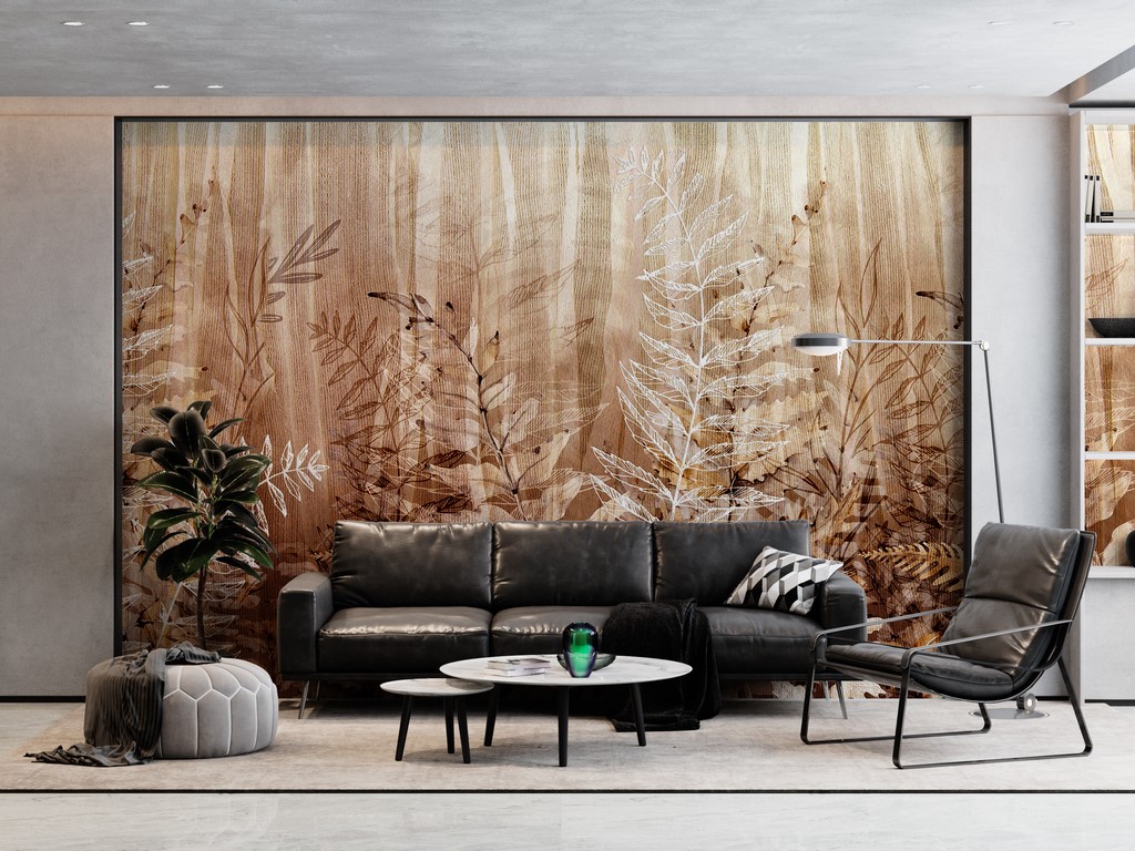 Foto murale Pyll i fierit të kafenjtë