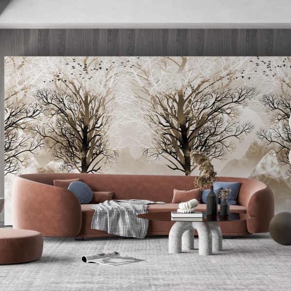 Foto murale Pemë të errëta pa gjethe