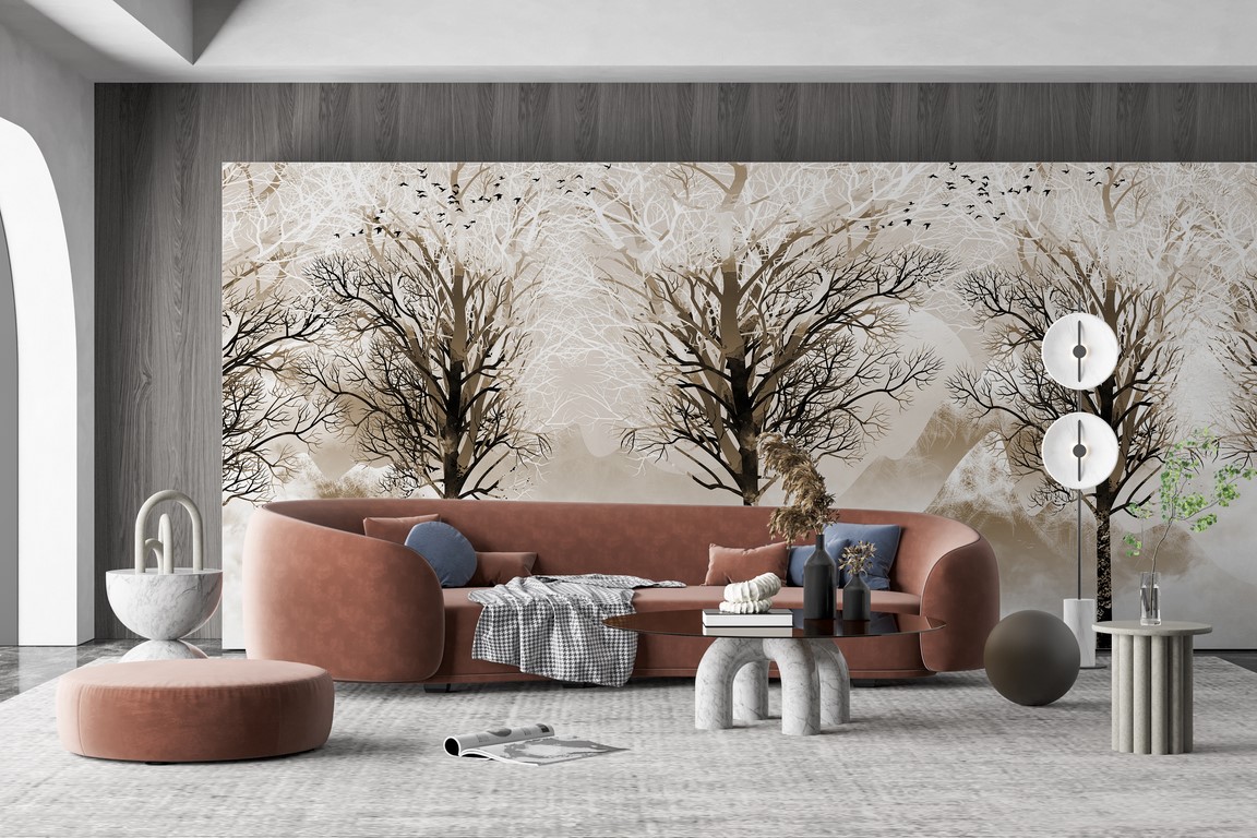 Foto murale Pemë të errëta pa gjethe