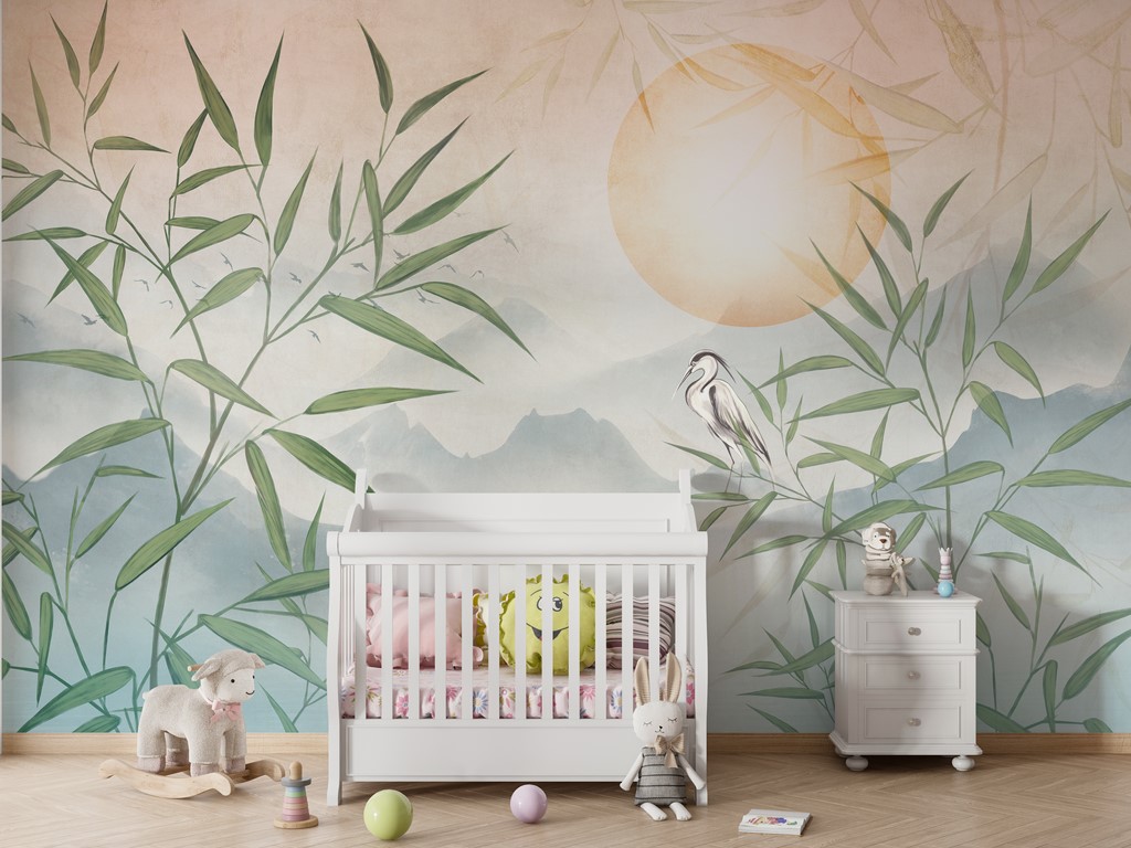 Foto murale Çafka në sfondin e perëndimit të diellit