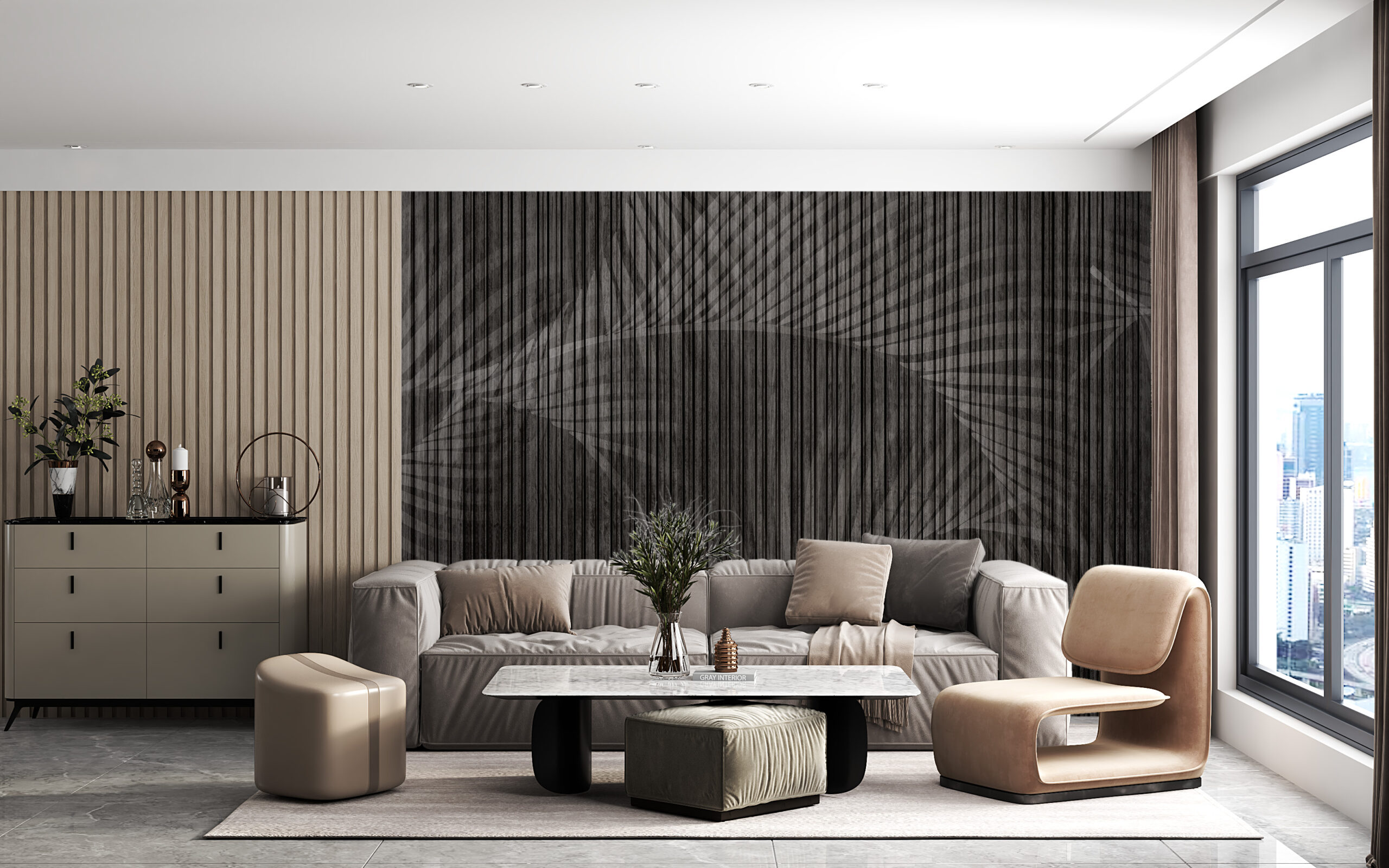 Foto murale Rripa të Zinj