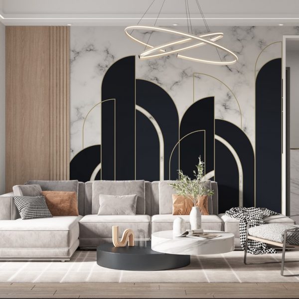 Foto murale Model gjeometrik i zi