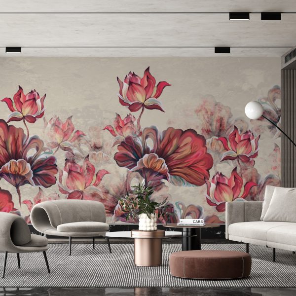 Foto murale Lule të Kuqe