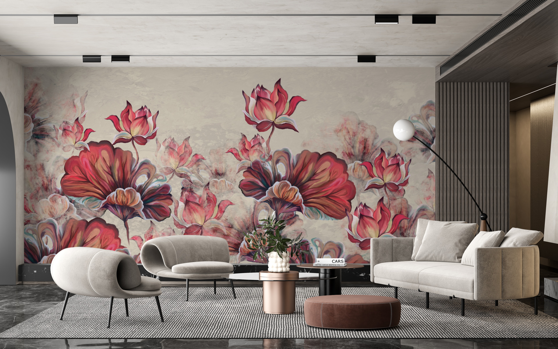 Foto murale Lule të Kuqe