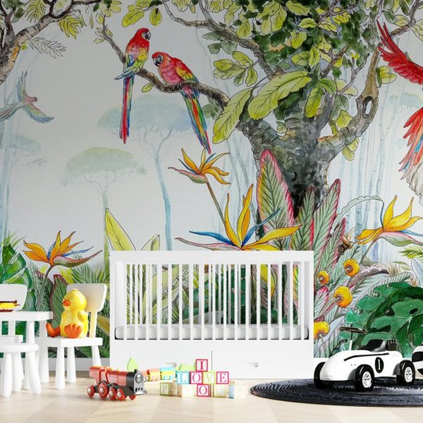 Foto murale Papagallët e Kuq në Xhungël