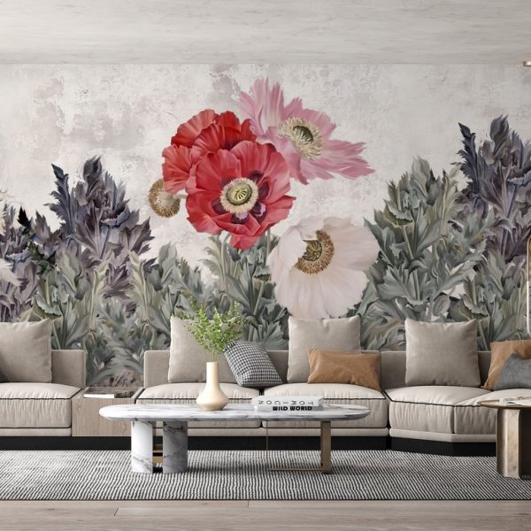 Foto murale Buqetë e kuqe me lulekuqe