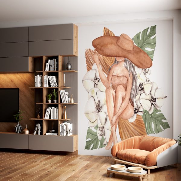 Foto murale Zonja me Kapelë të Gjerë