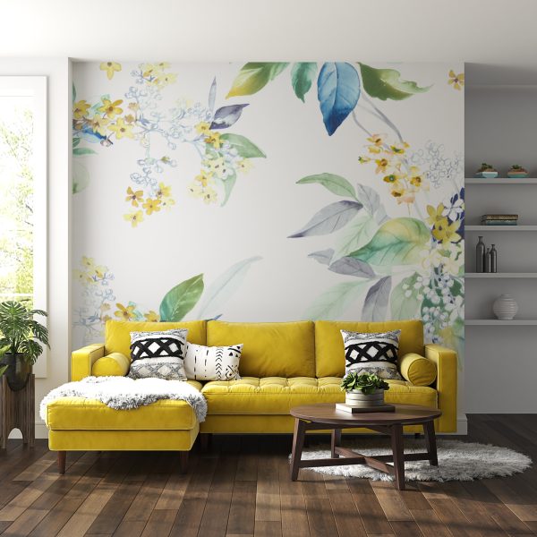 Foto murale Lule delikate në të bardhë