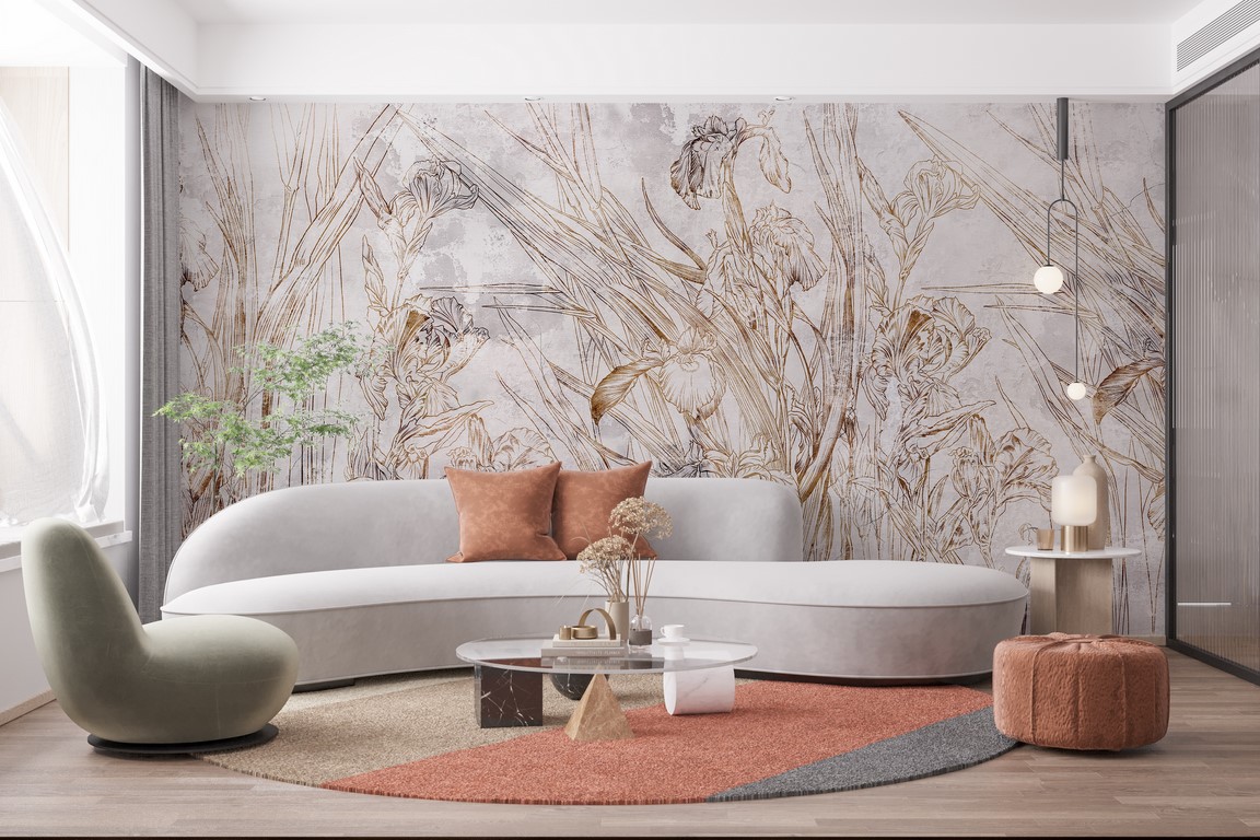 Foto murale Lule delikate e Irisit