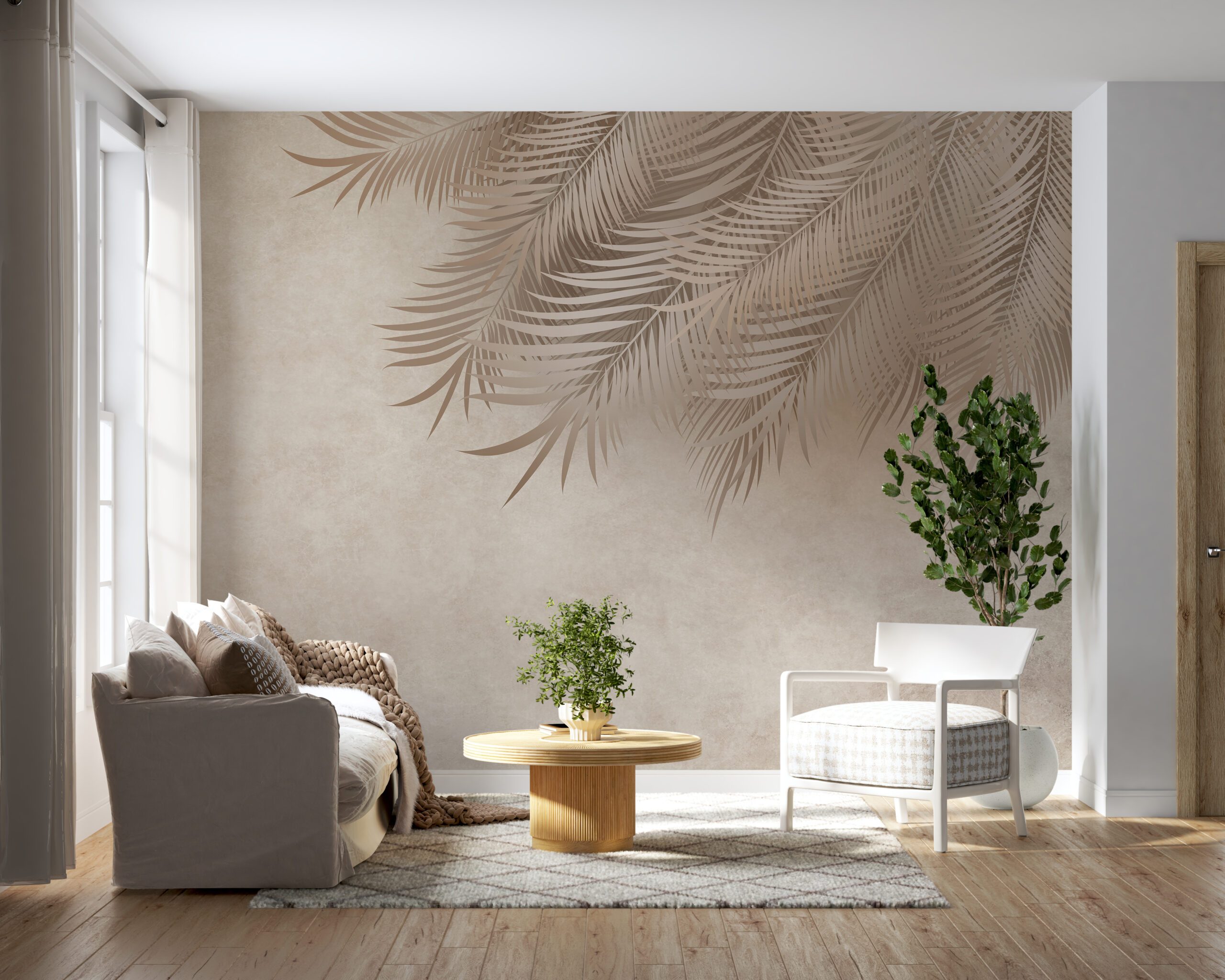 Foto murale Gjethe të gjata palme