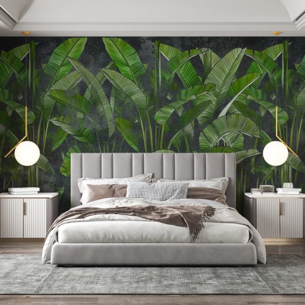 Foto murale Gjethe të gjata jeshile