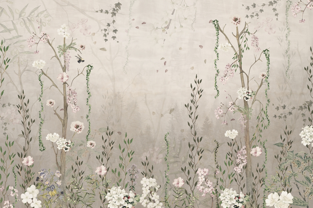 Fototapeta-Drobne-Jasne-Kwiatki-i-Zielone-Listki_2079894019