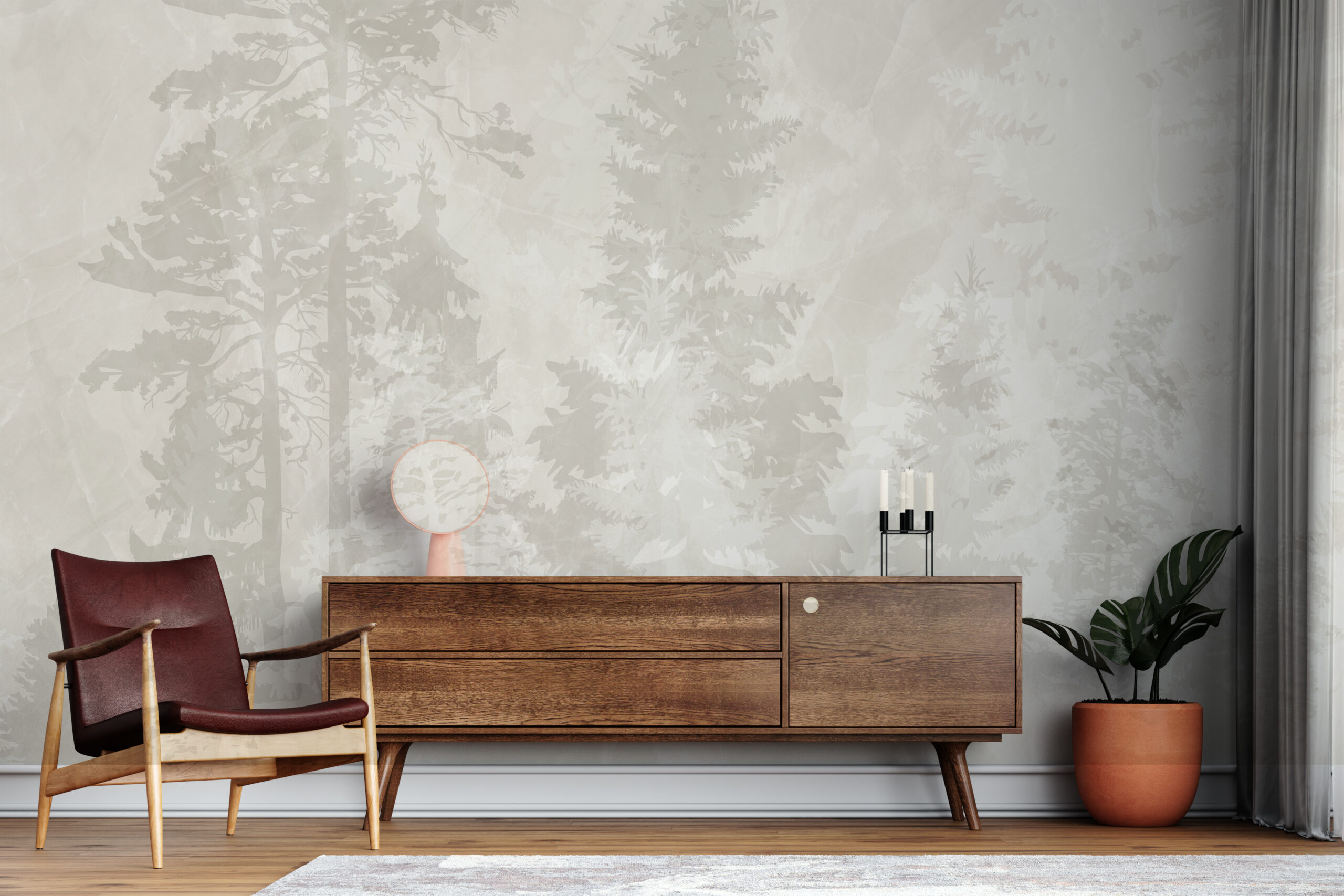 Foto murale Pemët Pas Mjegullës