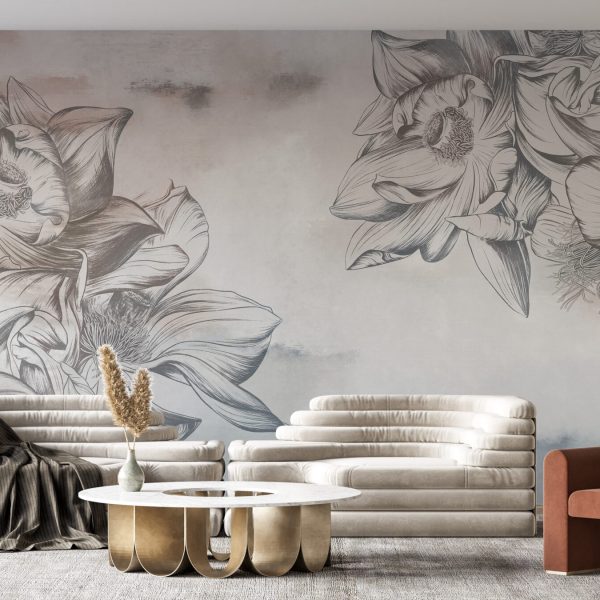 Foto murale Lule të mëdha në mur