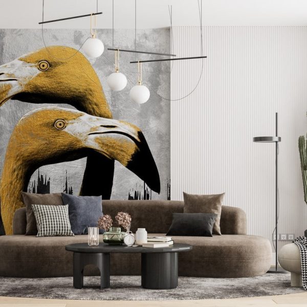 Foto murale Dy Zogj të Verdhë