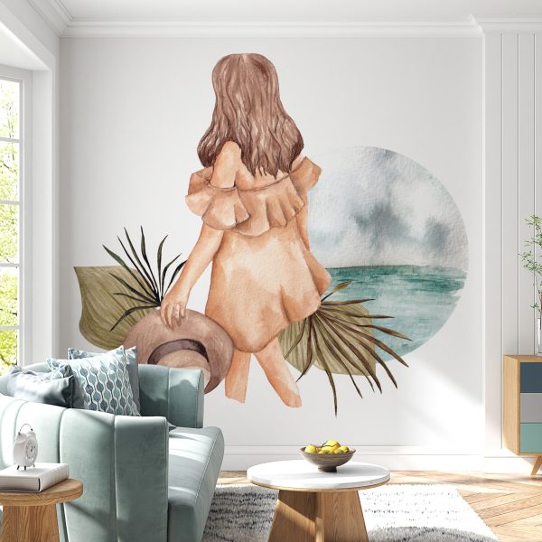 Foto murale Vajza pranë detit